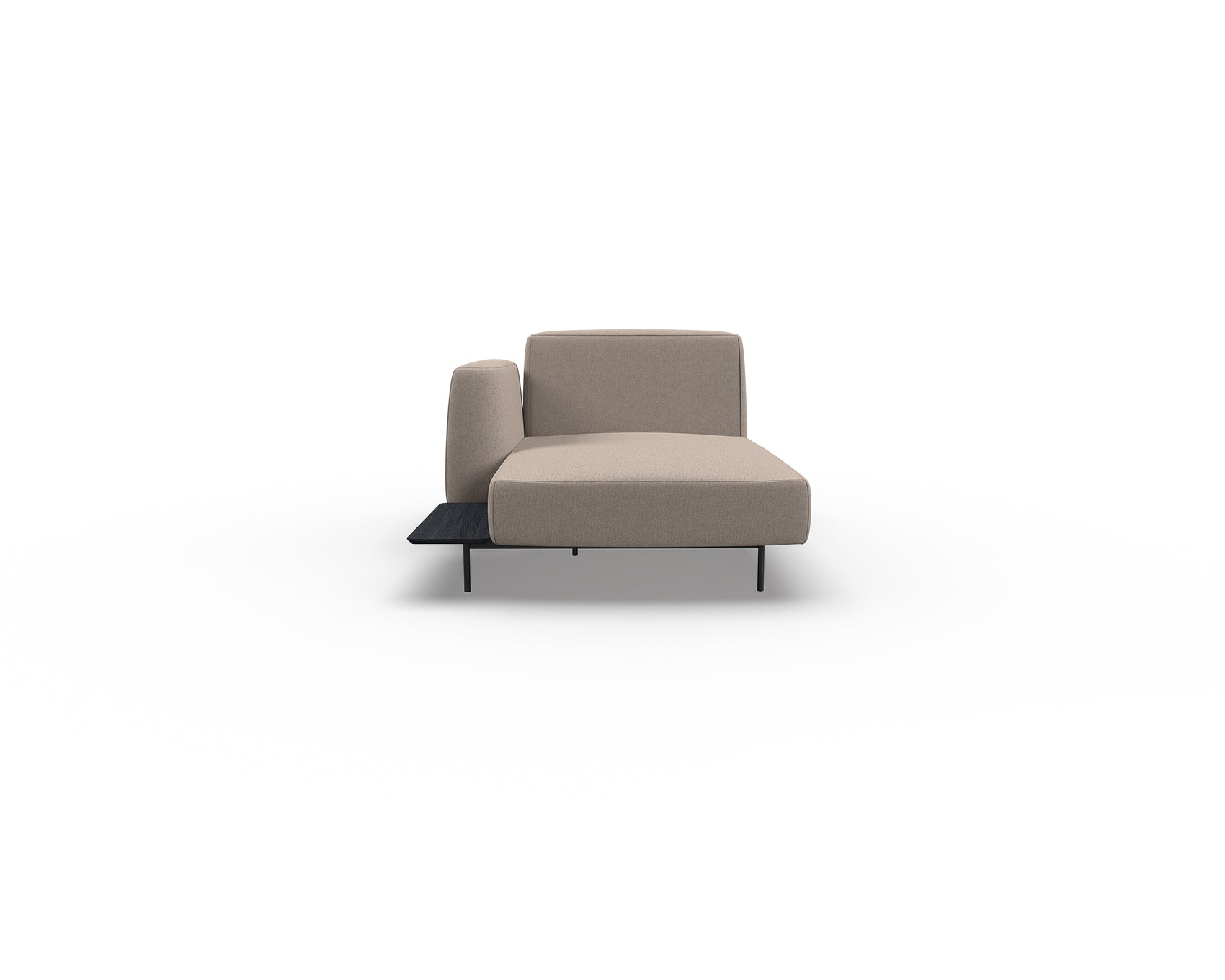 Noon Sofa Left Chaise with Shelf